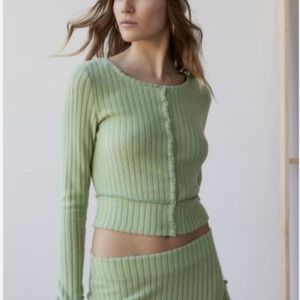 Urban Outfitters Light Green Knit Top size medium